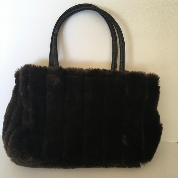 Brown Faux Fur Handbag - Picture 1 of 4